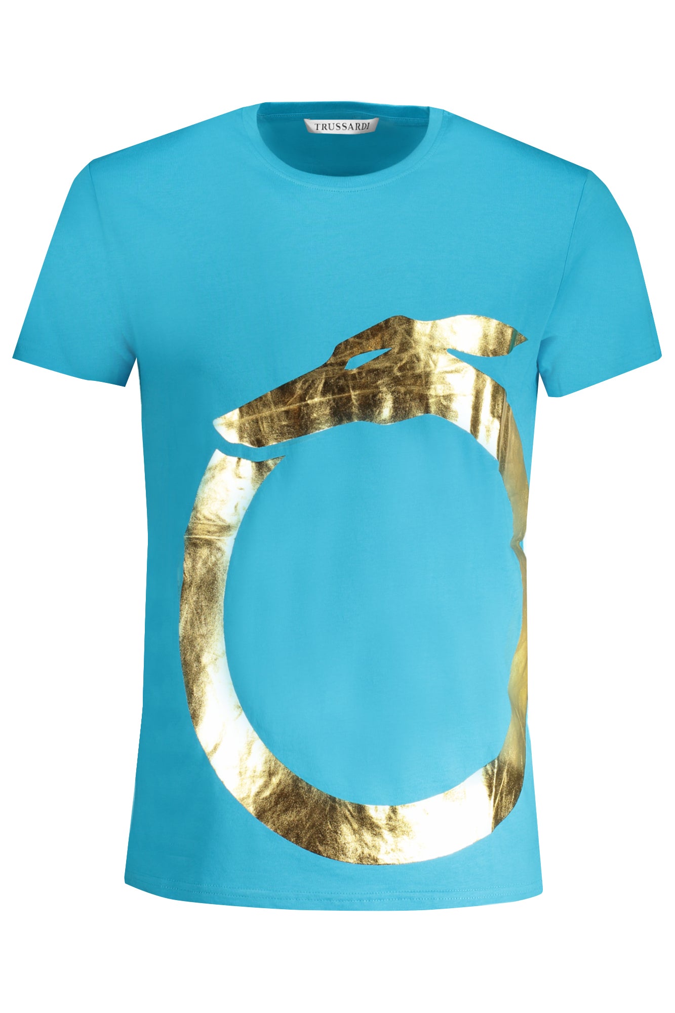 TRUSSARDI HERREN-KURZARM-T-SHIRT BLAU Blau S 8057587073660