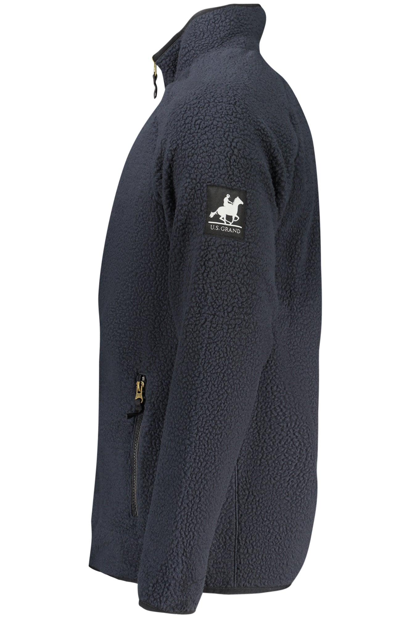 Felpa con zip da uomo US GRAND, blu