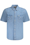 WRANGLER KURZARMHEMD HERREN BLAU Blau S 5401139213470