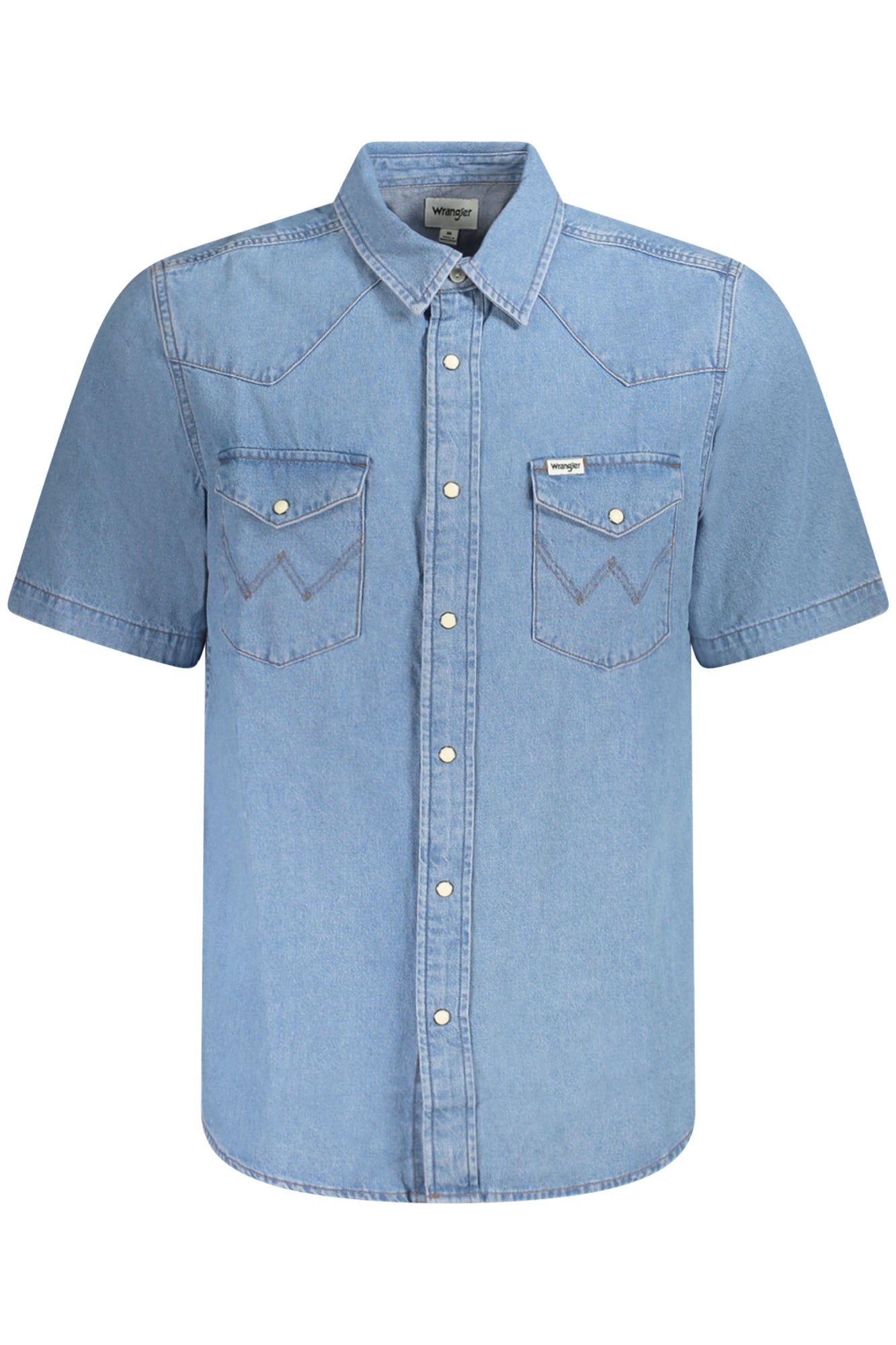 WRANGLER KURZARMHEMD HERREN BLAU Blau S 5401139213470