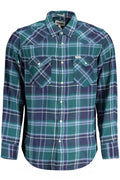 WRANGLER HERREN-GRÜNES LANGARMHEMD Grün S 5401139102743